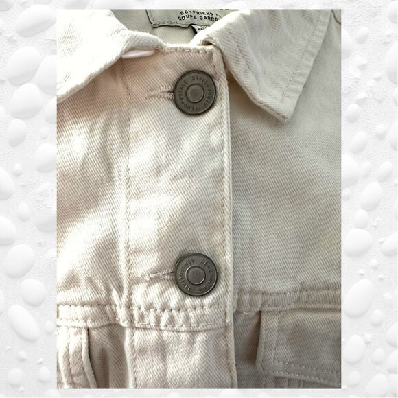Off White Denim Jacket Boyfriend Fit M - NWT - Picture 6 of 9